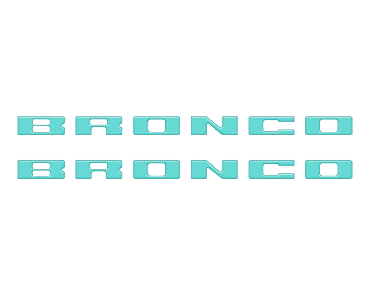 Bronco Running Board Letter Inserts/Overlays Fits 2021-2025 Ford Bronco
