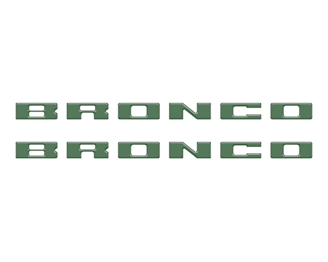 Bronco Running Board Letter Inserts/Overlays Fits 2021-2025 Ford Bronco