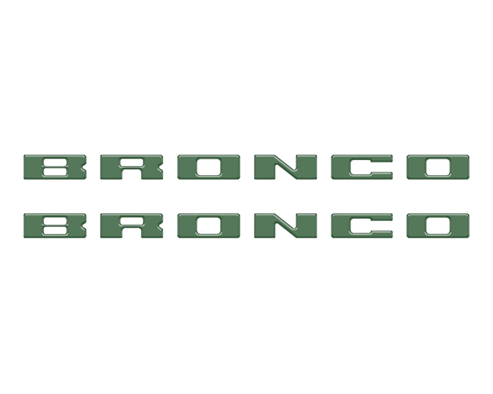 Bronco Running Board Letter Inserts/Overlays Fits 2021-2025 Ford Bronco