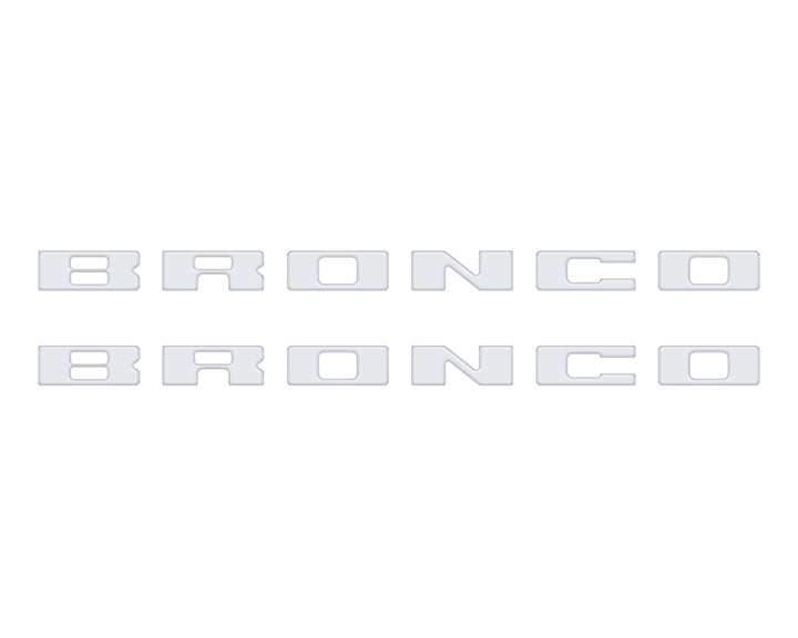 Bronco Running Board Letter Inserts/Overlays Fits 2021-2025 Ford Bronco