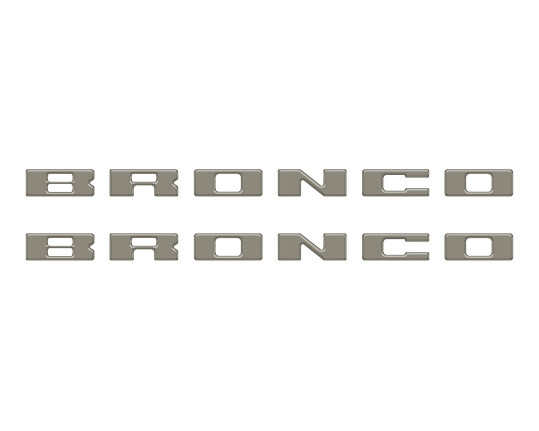 Bronco Running Board Letter Inserts/Overlays Fits 2021-2025 Ford Bronco