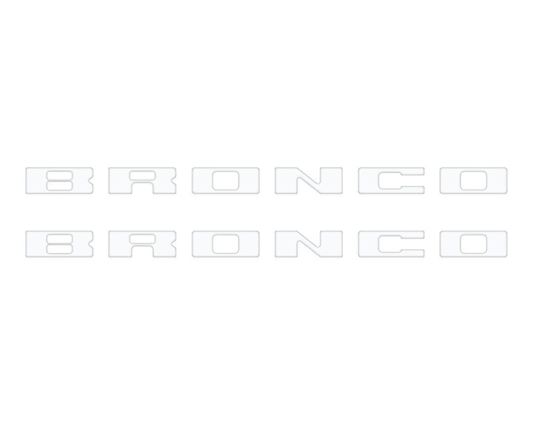 Bronco Running Board Letter Inserts/Overlays Fits 2021-2025 Ford Bronco