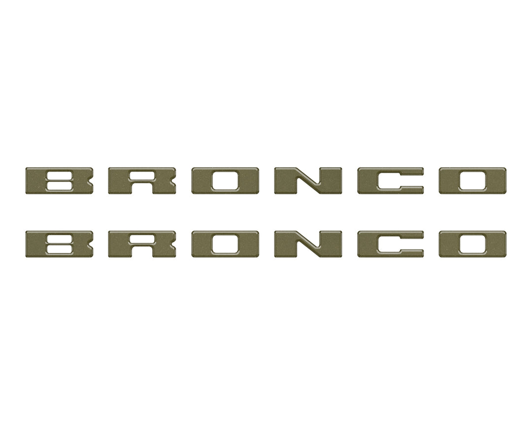 Bronco Running Board Letter Inserts/Overlays Fits 2021-2025 Ford Bronco