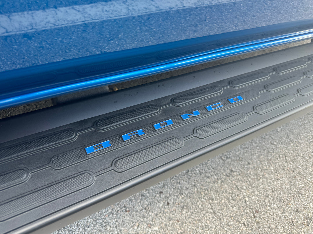 Bronco Running Board Letter Inserts/Overlays Fits 2021-2025 Ford Bronco