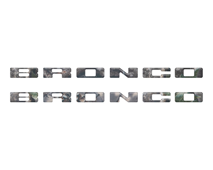 Rear Mudflap Letter Inserts Fits 2021-2025 Ford Bronco Sport