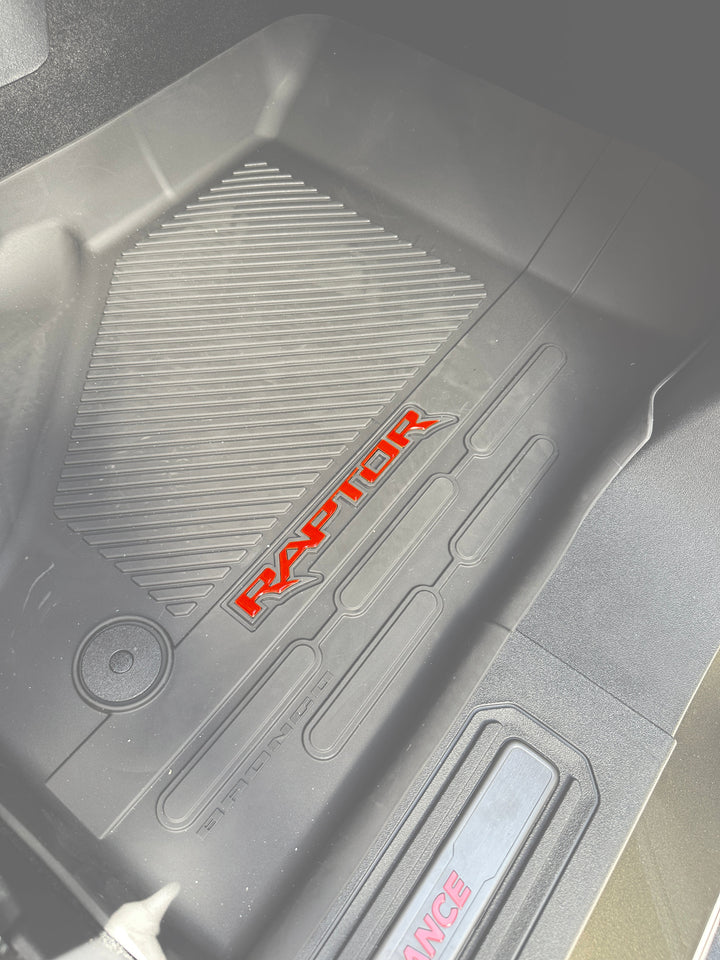 Raptor Floor Mat Emblem Inserts Fits 2022-2026 Ford Bronco &amp; 2024-2026 Ranger Raptor