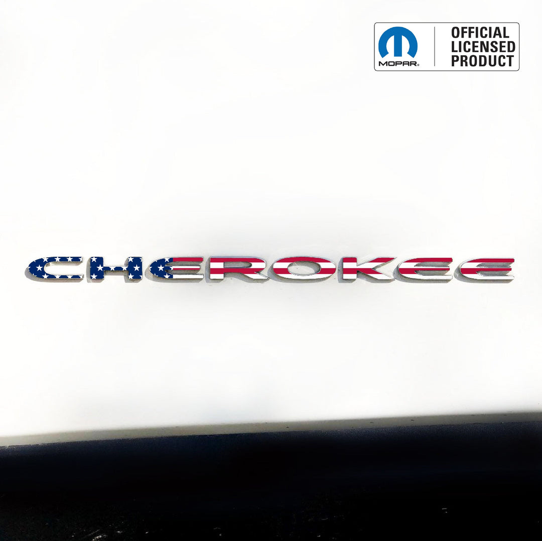 CHEROKEE Door Emblem Overlay Decal Set | Fits 2014–2025 Jeep Cherokee