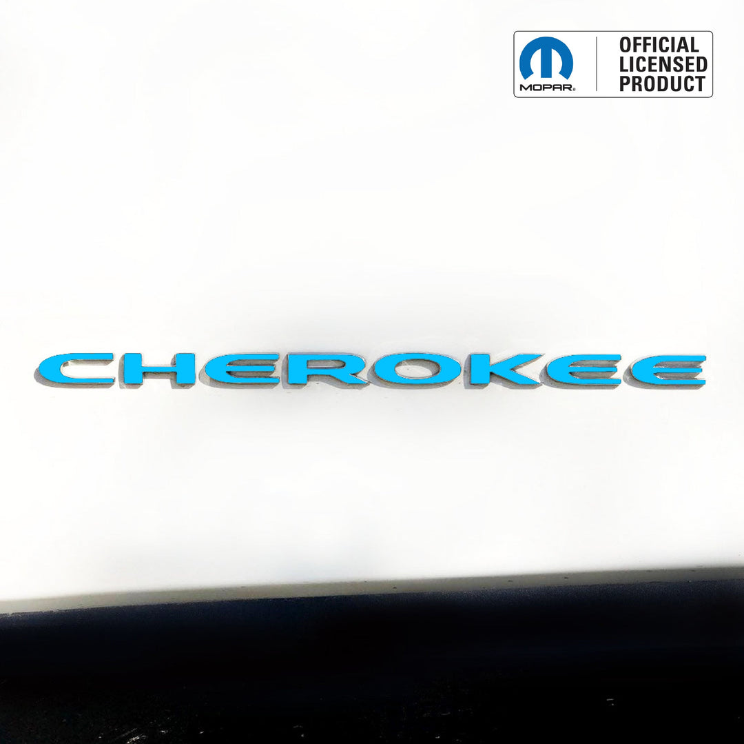 CHEROKEE Door Emblem Overlay Decal Set | Fits 2014–2025 Jeep Cherokee