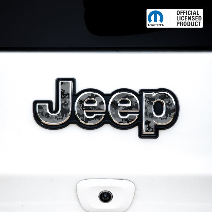 Jeep Emblem Overlay Decals – Camo Print | Fits Grand Cherokee, Cherokee, Compass, Renegade, Liberty &amp; Patriot