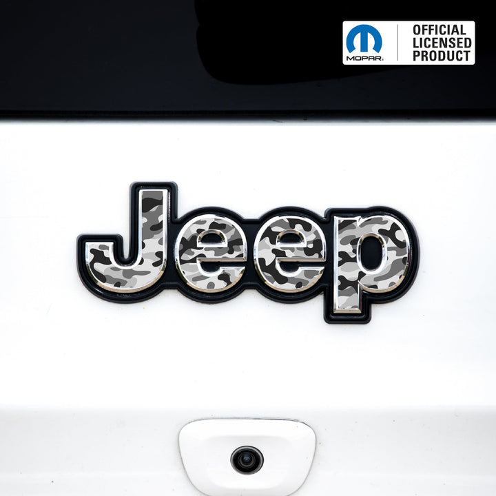Jeep Emblem Overlay Decals – Camo Print | Fits Grand Cherokee, Cherokee, Compass, Renegade, Liberty &amp; Patriot