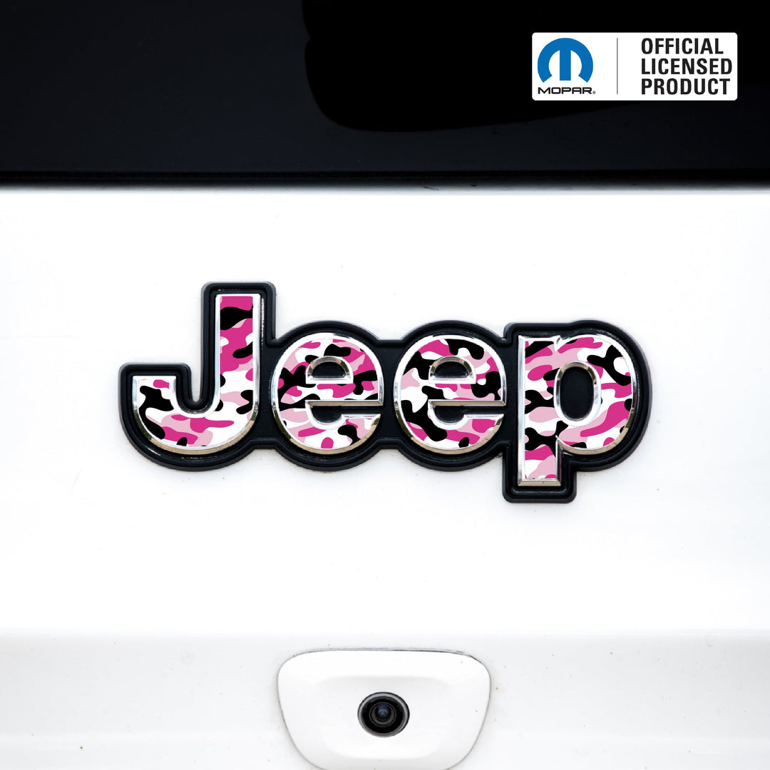 Jeep Emblem Overlay Decals – Camo Print | Fits Grand Cherokee, Cherokee, Compass, Renegade, Liberty &amp; Patriot