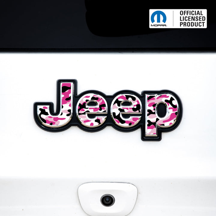 Jeep Emblem Overlay Decals – Camo Print | Fits Grand Cherokee, Cherokee, Compass, Renegade, Liberty &amp; Patriot
