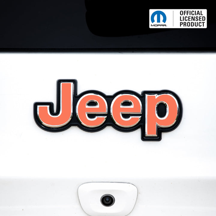 JEEP Emblem Overlay Decals – Solid Colors | Fits 2014–2025 Jeep Cherokee