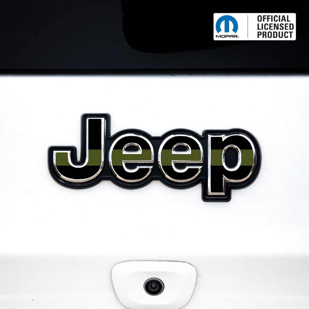 JEEP Emblem Overlay Decals – American Flag Print | Fits Grand Cherokee, Cherokee, Compass, Renegade, Liberty &amp; Patriot