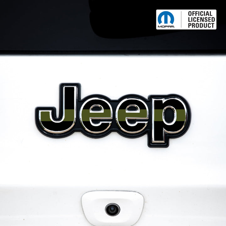 JEEP Emblem Overlay Decals – American Flag Print | Fits Grand Cherokee, Cherokee, Compass, Renegade, Liberty &amp; Patriot