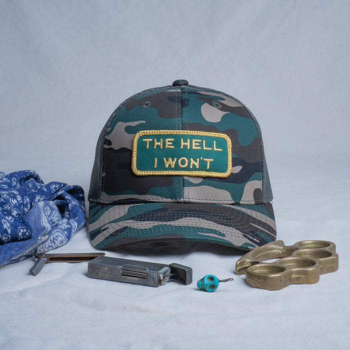 👉 "THE HELL I WON’T" – Mesh Snapback – BOGO 50% Off🔥
