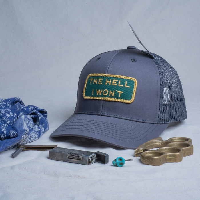 👉 "THE HELL I WON’T" – Mesh Snapback – BOGO 50% Off🔥
