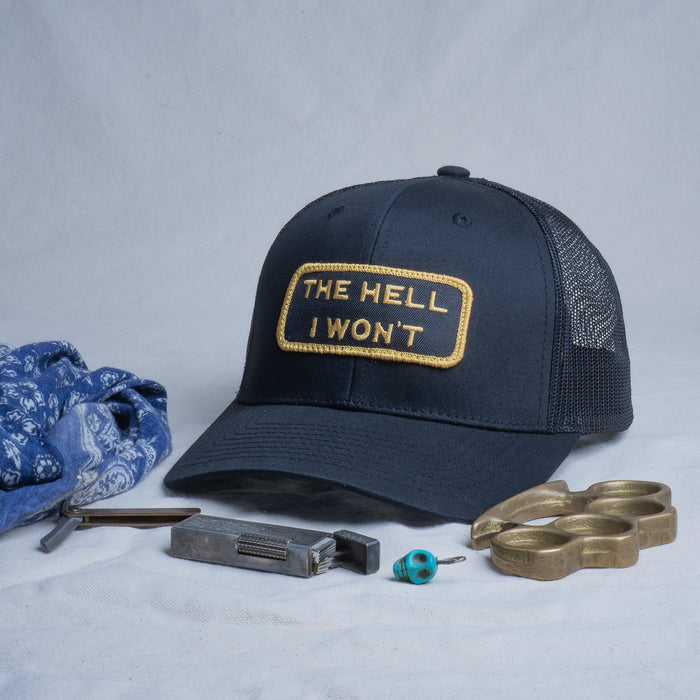 👉 "THE HELL I WON’T" – Mesh Snapback – BOGO 50% Off🔥