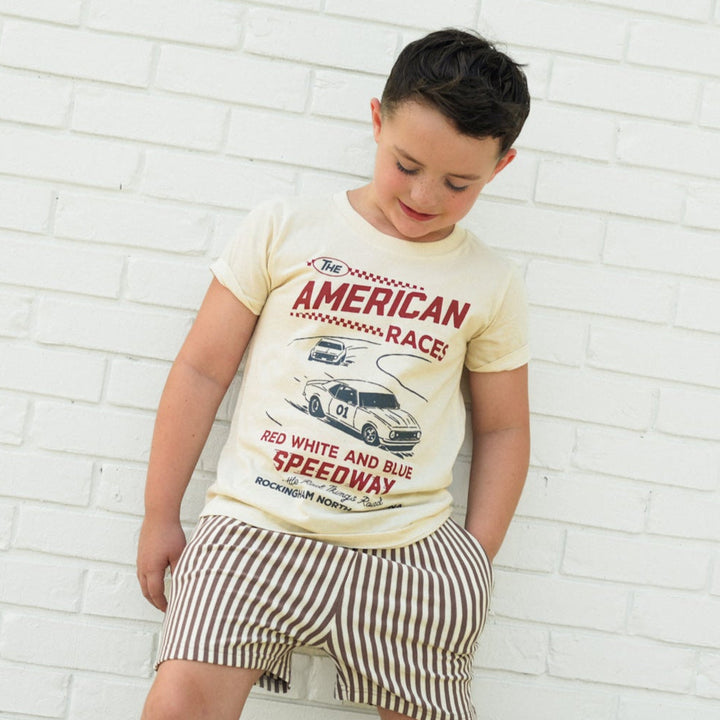 THE ALL AMERICAN RACES TEE - CREAM