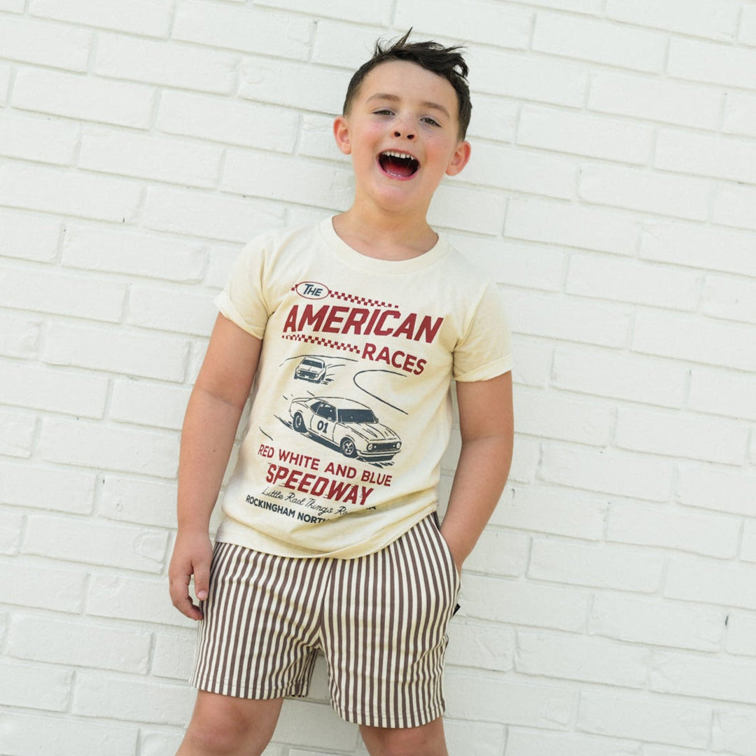 THE ALL AMERICAN RACES TEE - CREAM