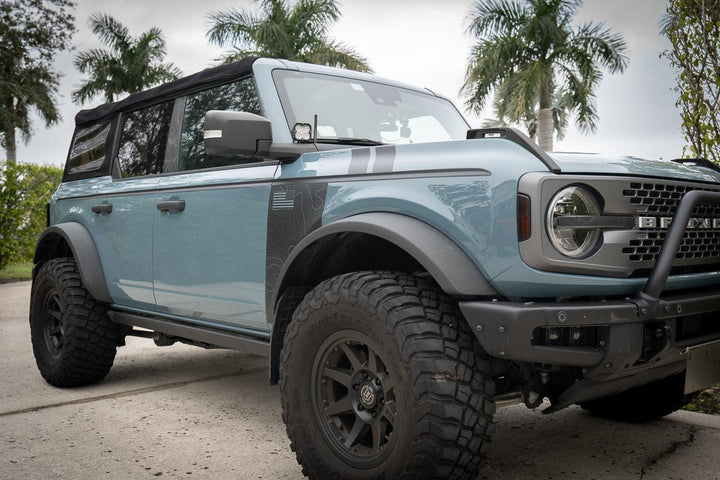 Solid Color Upper Door Spear Stripe Kit - 2021+ Bronco 4 Door (non-Raptor)