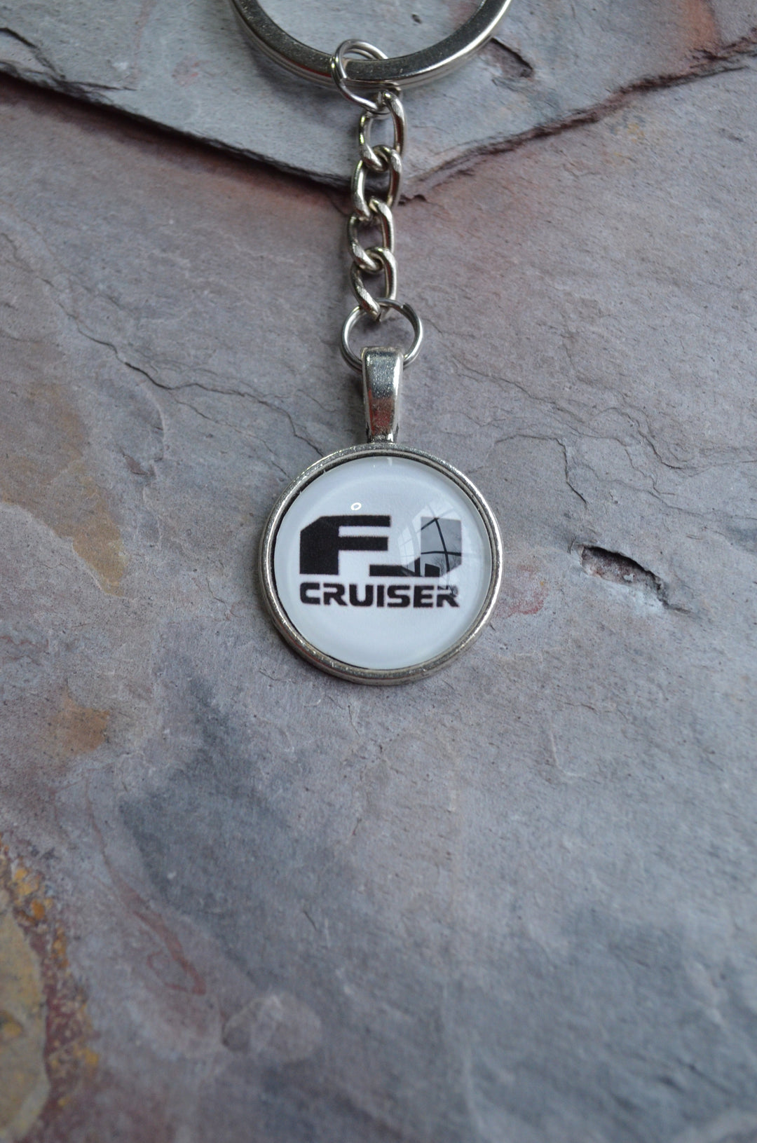 FJ Cruiser Toyota Silver Brass Dangle Key Chain