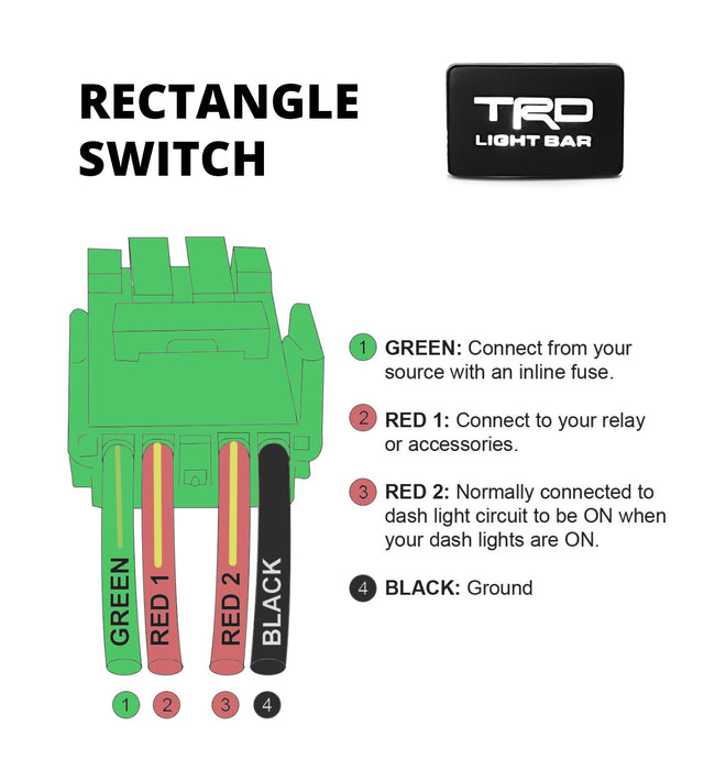 Rave TRD Light Bar Dash Switch