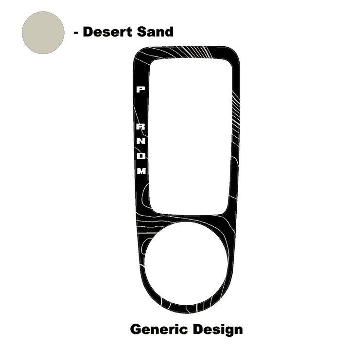 Topo Automatic Shifter Overlay (Printed Series) - 2021+ Bronco Automatic