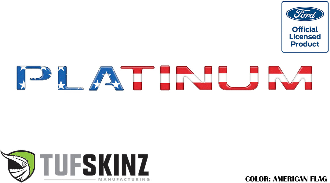 Tailgate Letter Inserts Fits 2015-2017 Ford F-150 Platinum