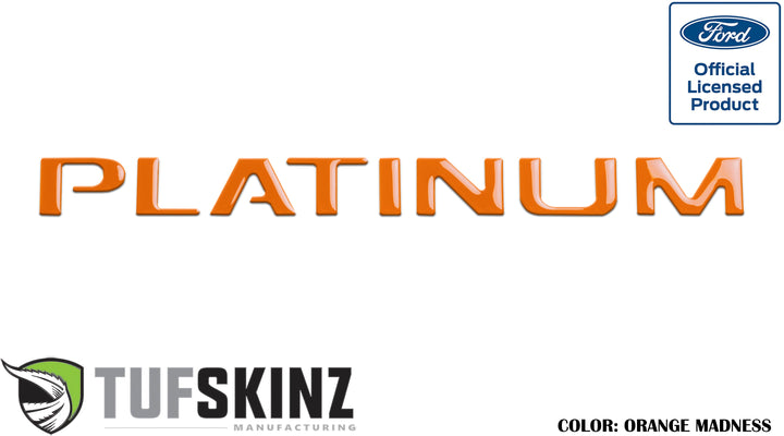 Tailgate Letter Inserts Fits 2015-2017 Ford F-150 Platinum