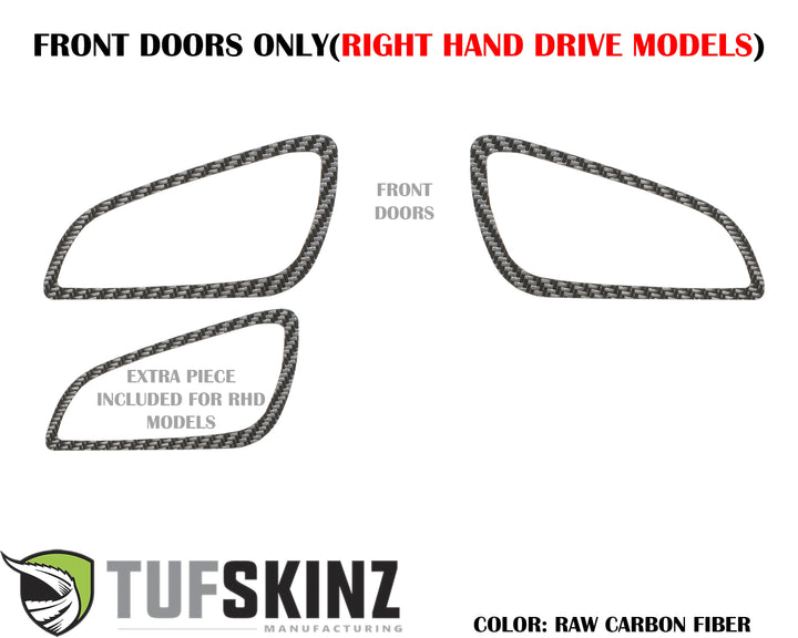 Interior Door Handle Surround Accents Fits 2015-2018 Ford Focus, RS, ST