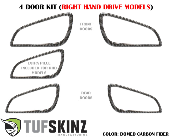 Interior Door Handle Surround Accents Fits 2015-2018 Ford Focus, RS, ST