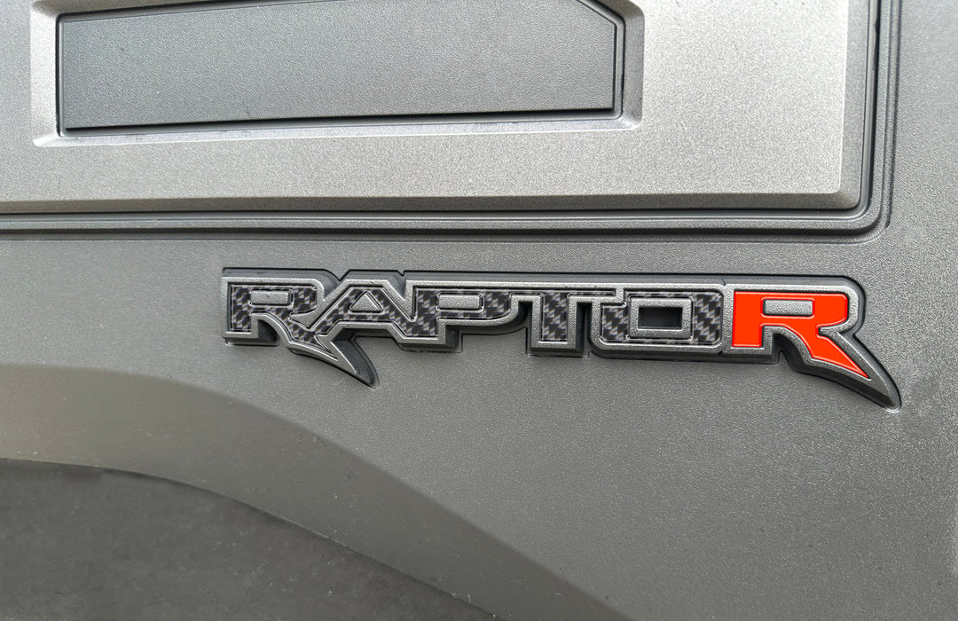 Raptor Tailgate Emblem Inserts Fits 2017-2025 Ford F-150 Raptor