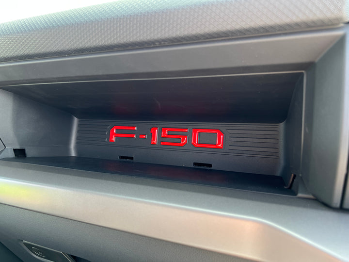 Passenger Cubby Letter Overlays Fits 2021-2025 Ford F-150 XL/STX