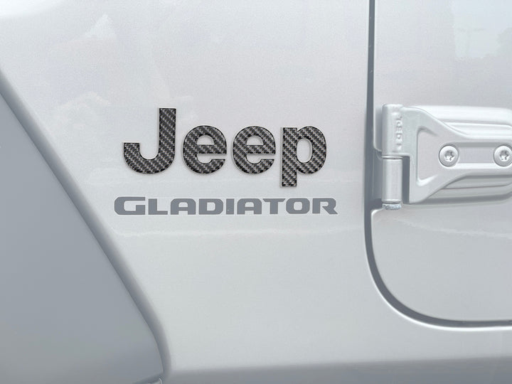 Driver & Passenger Side Emblem Overlays Fits 2019-2025 Jeep Gladiator