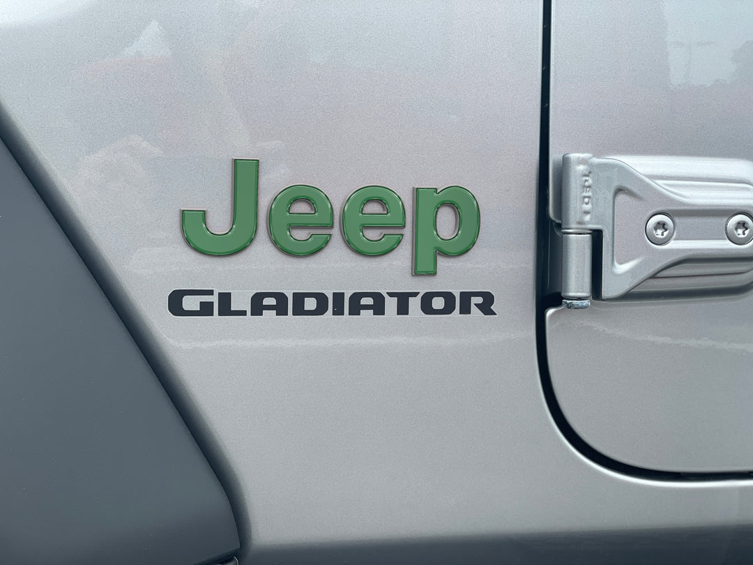 Driver & Passenger Side Emblem Overlays Fits 2019-2025 Jeep Gladiator