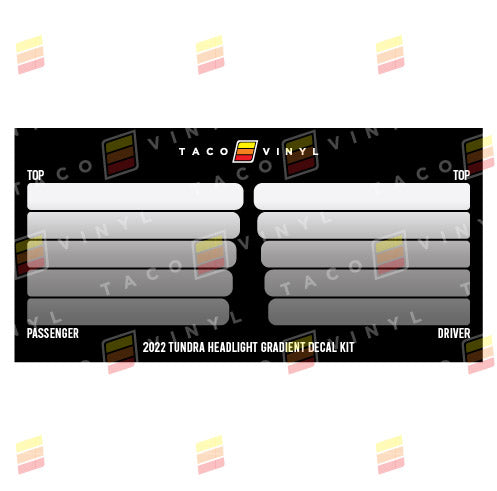 2022+ Tundra Headlight Gradient Decal Kit