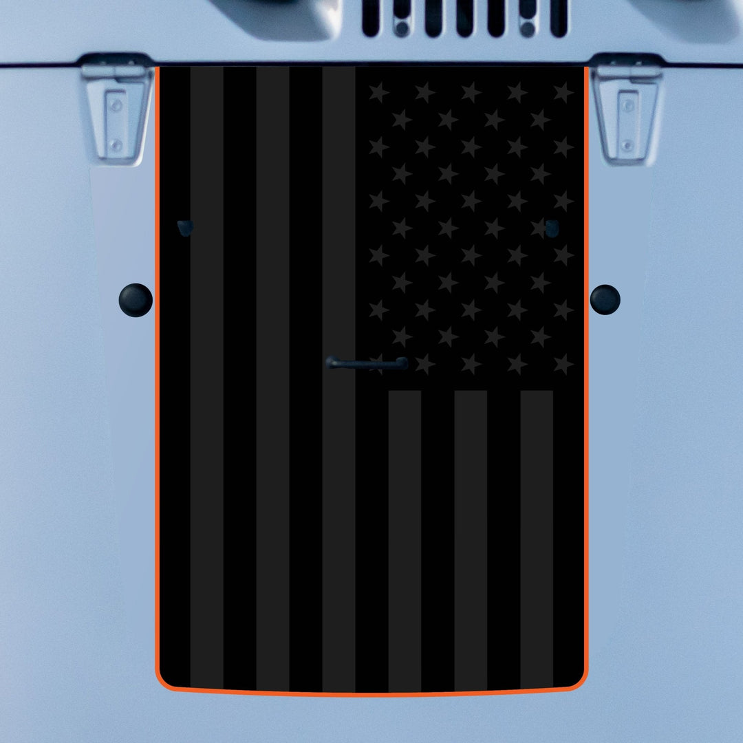 Hood Graphic for Wrangler JK | Black Flag
