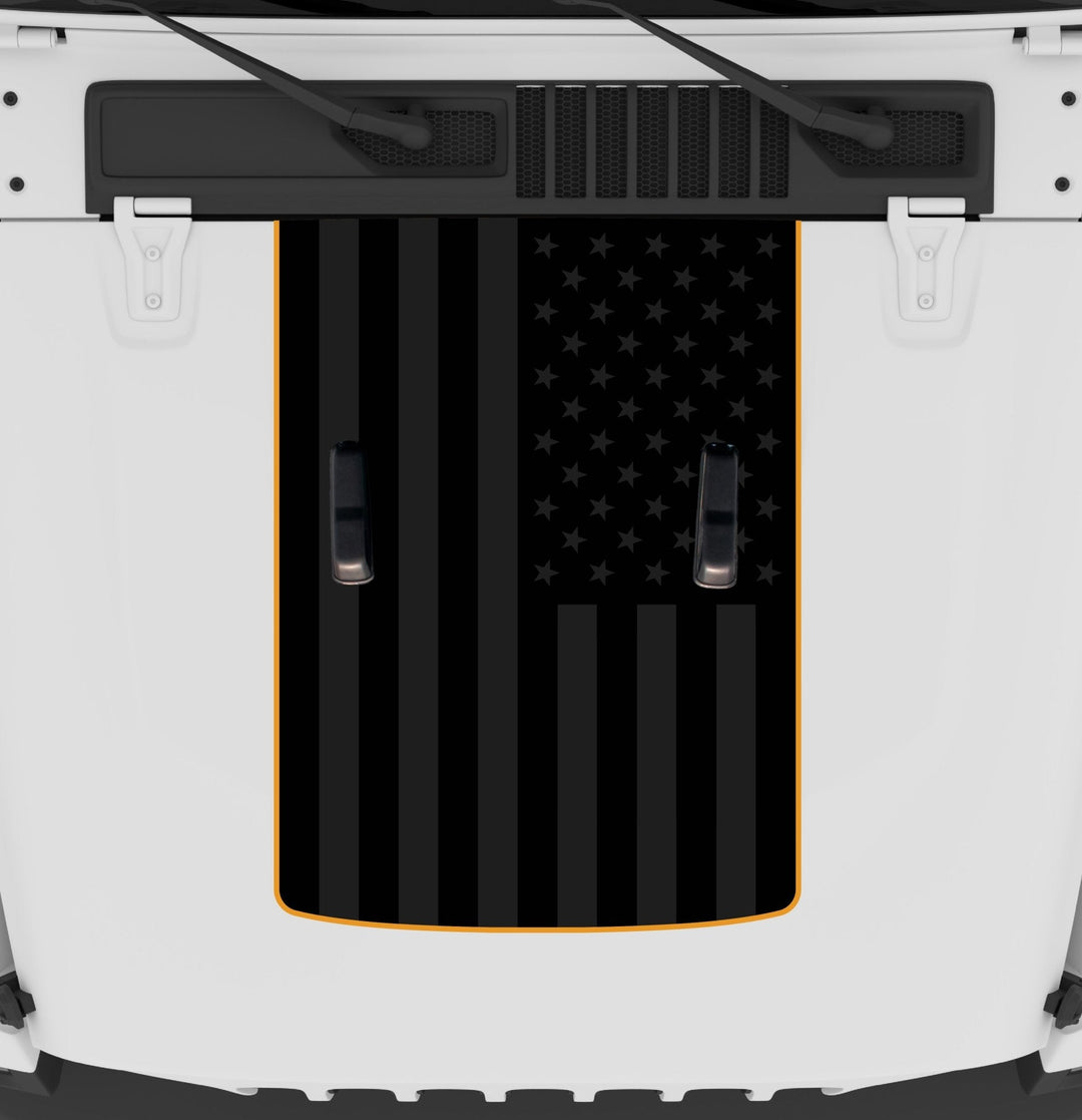Black Flag Hood Graphic | fits Wrangler JL and Gladiator JT