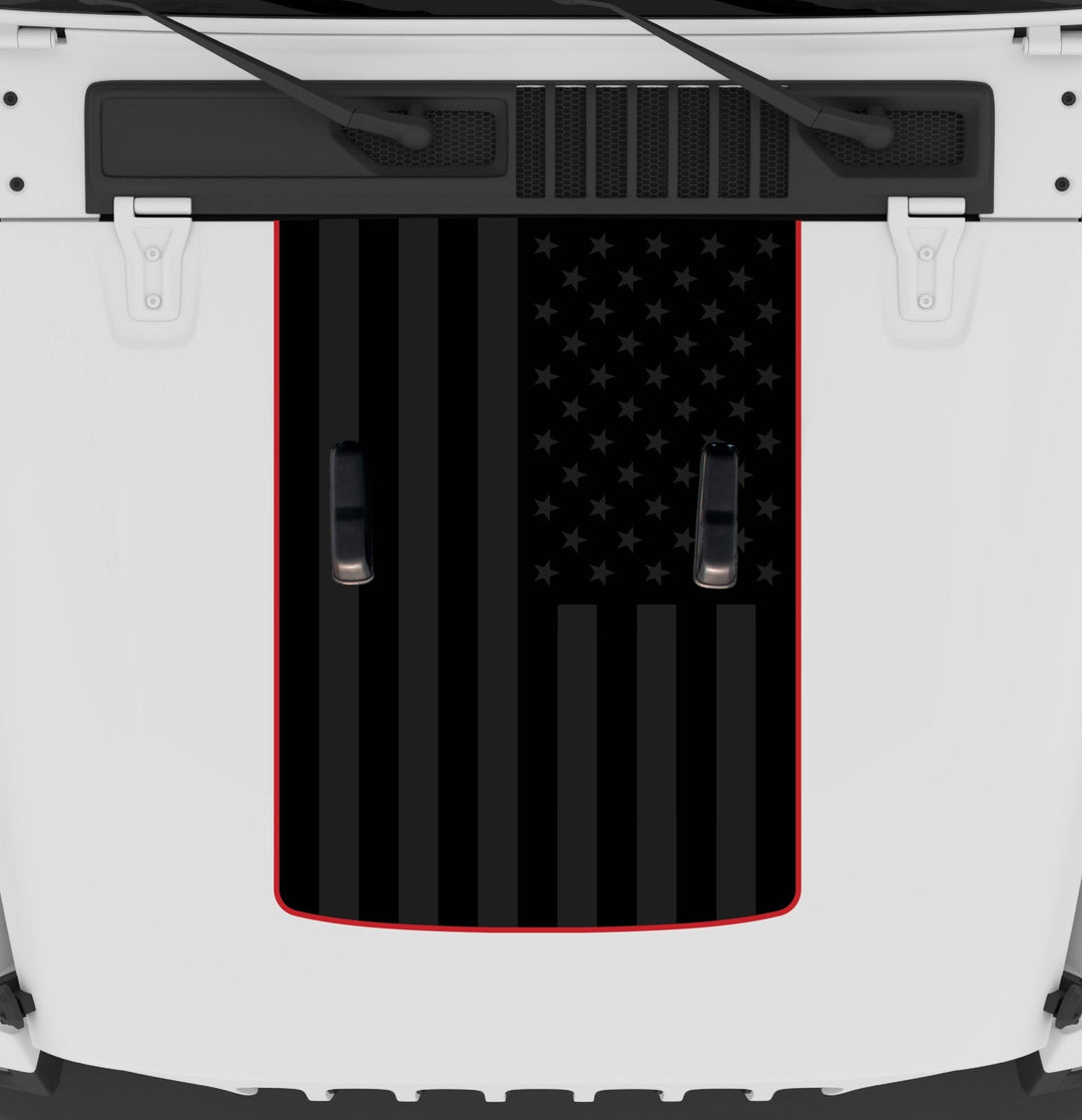 Black Flag Hood Graphic | fits Wrangler JL and Gladiator JT