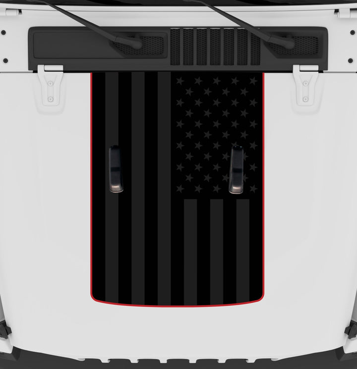 Black Flag Hood Graphic | fits Wrangler JL and Gladiator JT