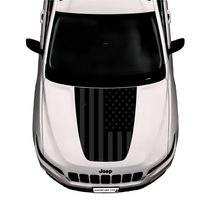Hood Graphic for Cherokee | Black Flag - fits Jeep Cherokee KL 2014-2021
