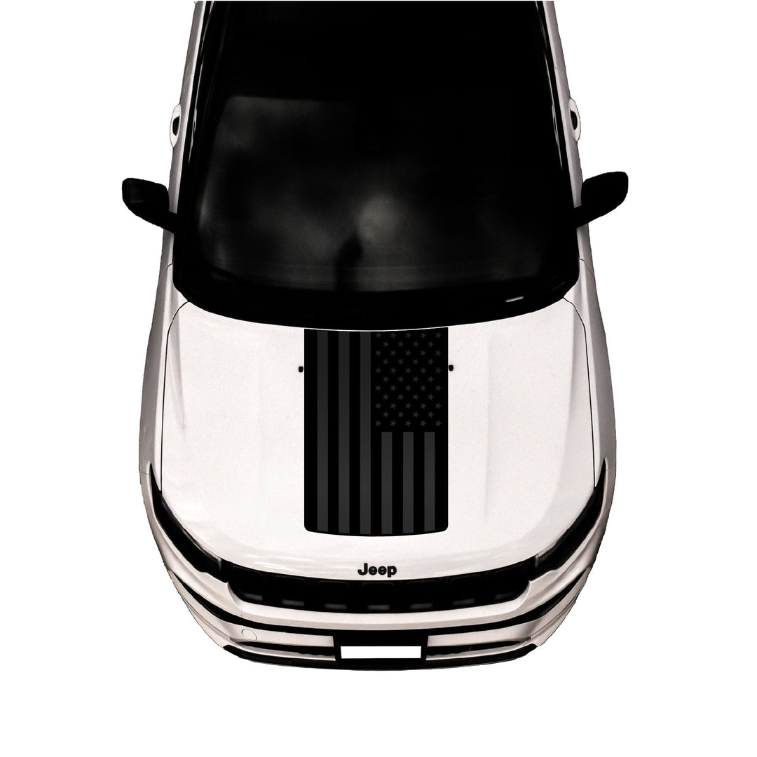 Hood Graphic for Compass | Black Flag - fits Jeep Compass MP 2017-2024