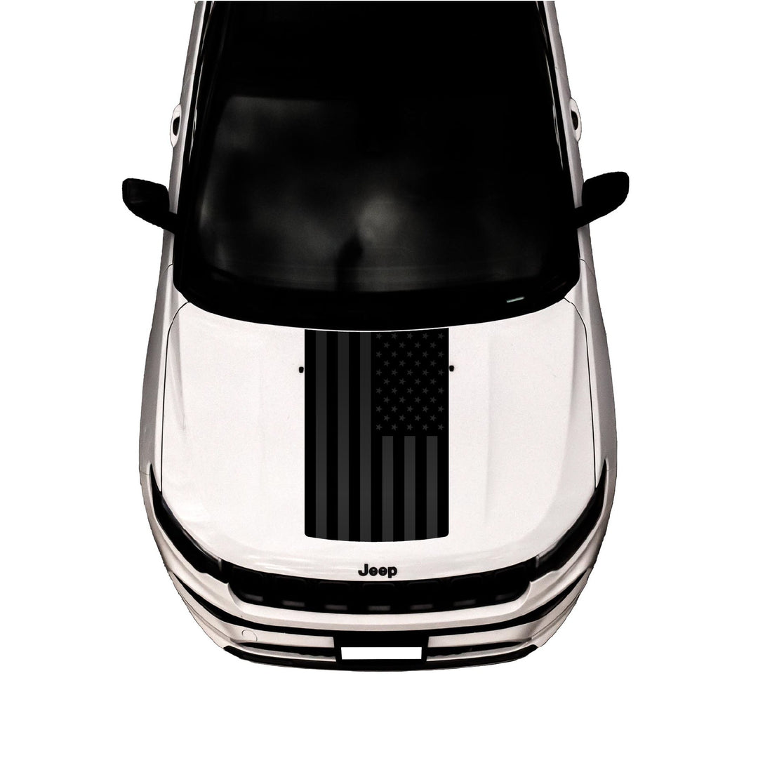 Hood Graphic for Compass | Black Flag - fits Jeep Compass MP 2017-2024