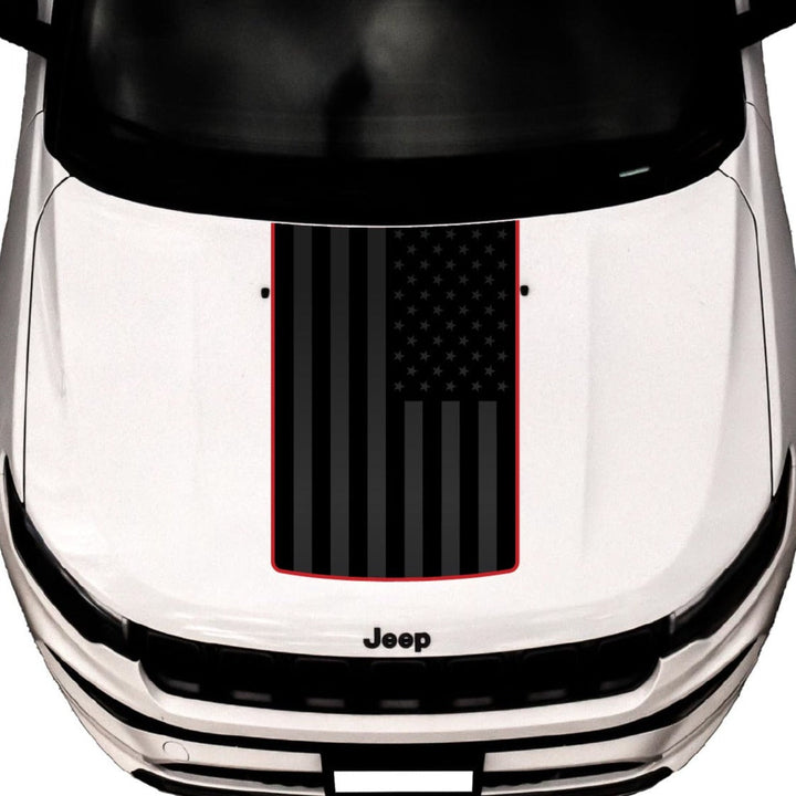 Hood Graphic for Compass | Black Flag - fits Jeep Compass MP 2017-2024