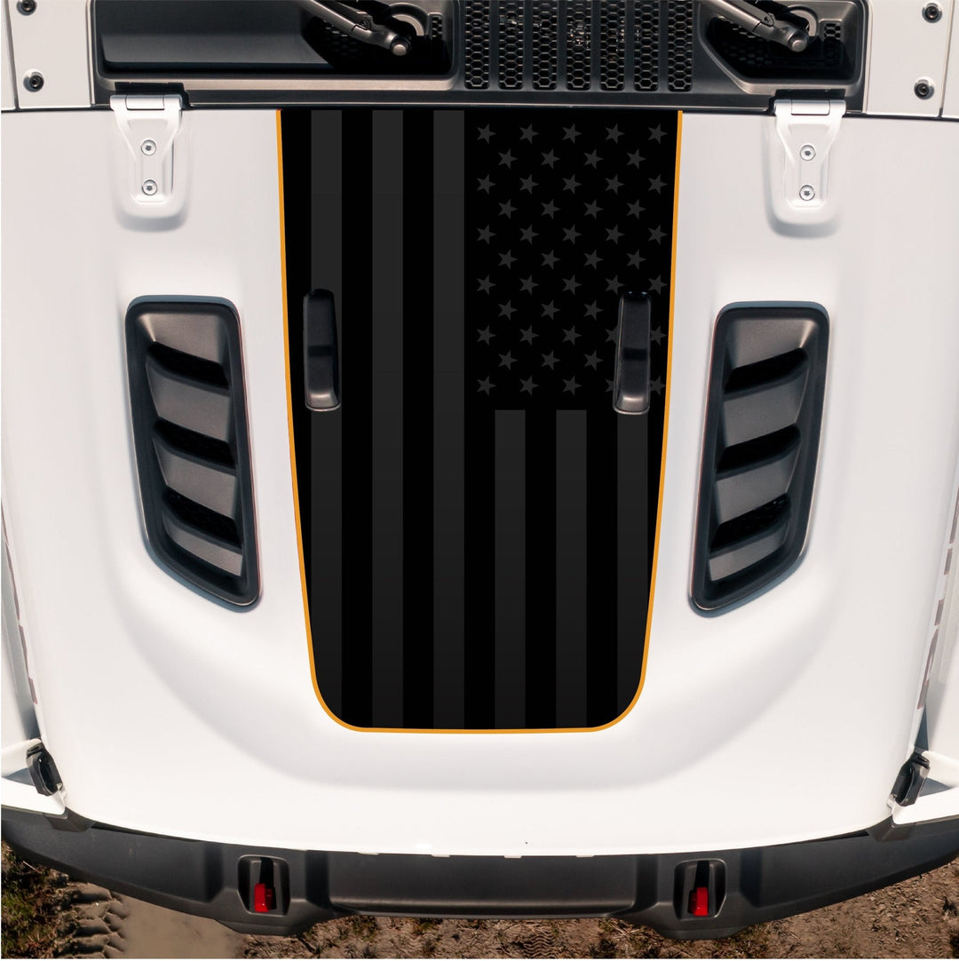 Hood Graphic for RUBICON | Black Flag - fits Wrangler JL &amp; Gladiator JT