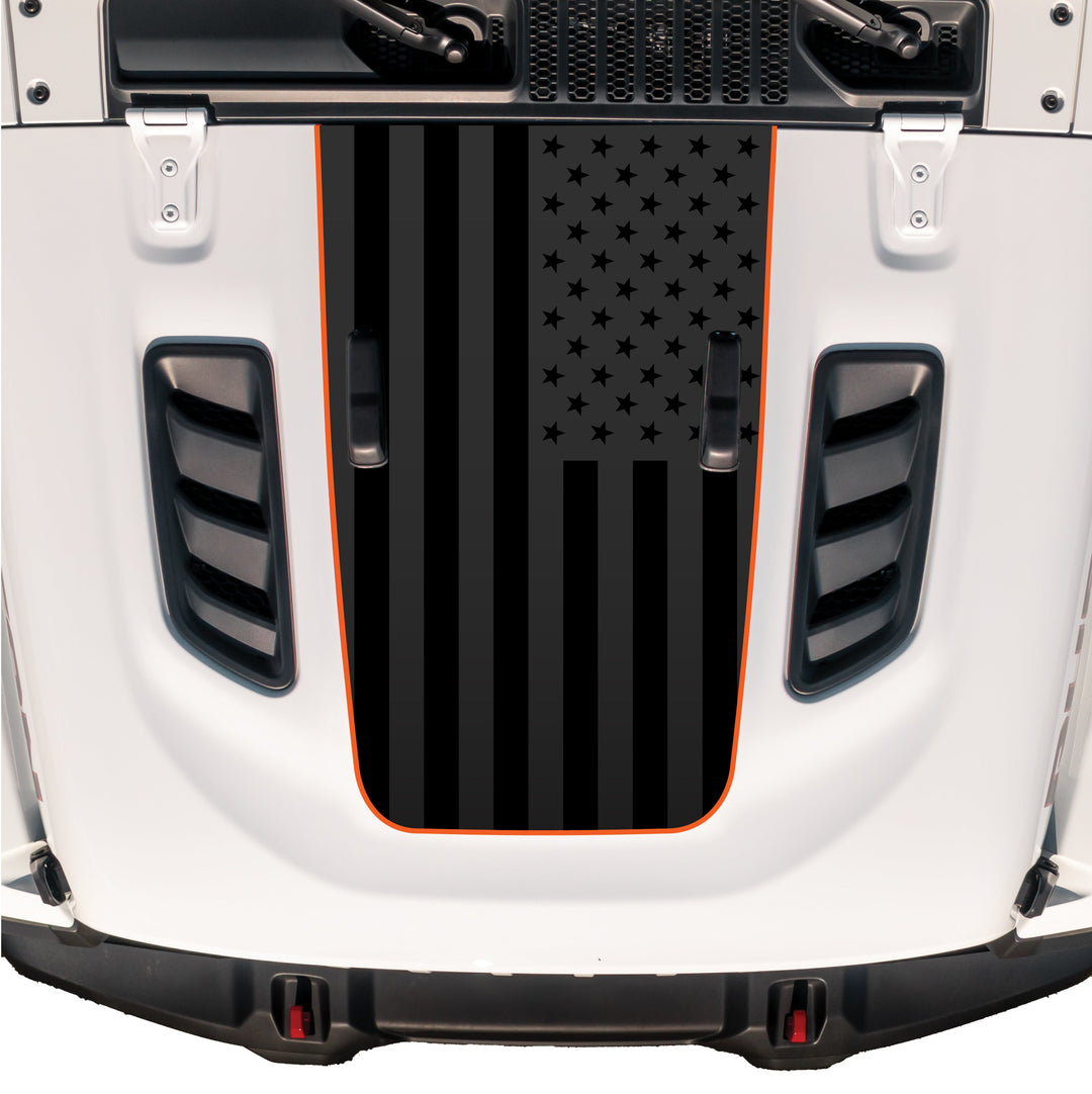 Hood Graphic for RUBICON | Black Flag - fits Wrangler JL &amp; Gladiator JT