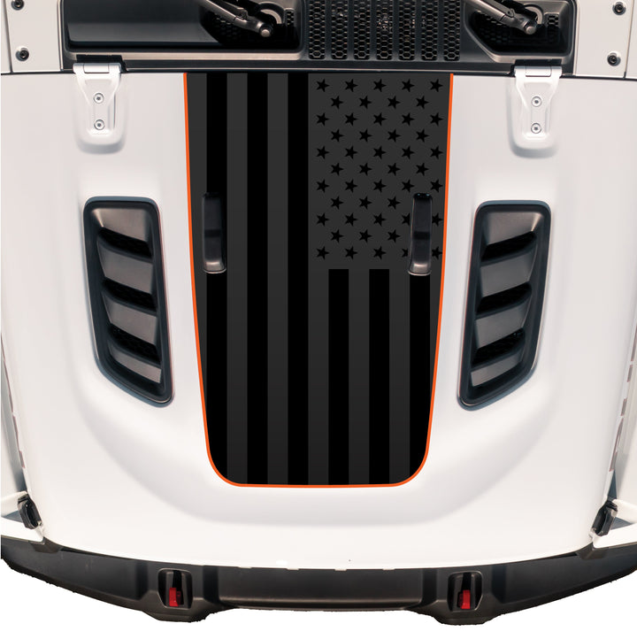 Hood Graphic for RUBICON | Black Flag - fits Wrangler JL &amp; Gladiator JT