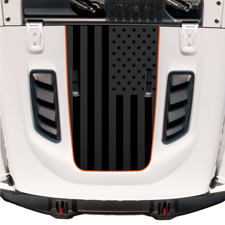 Hood Graphic for RUBICON | Black Flag - fits Wrangler JL &amp; Gladiator JT