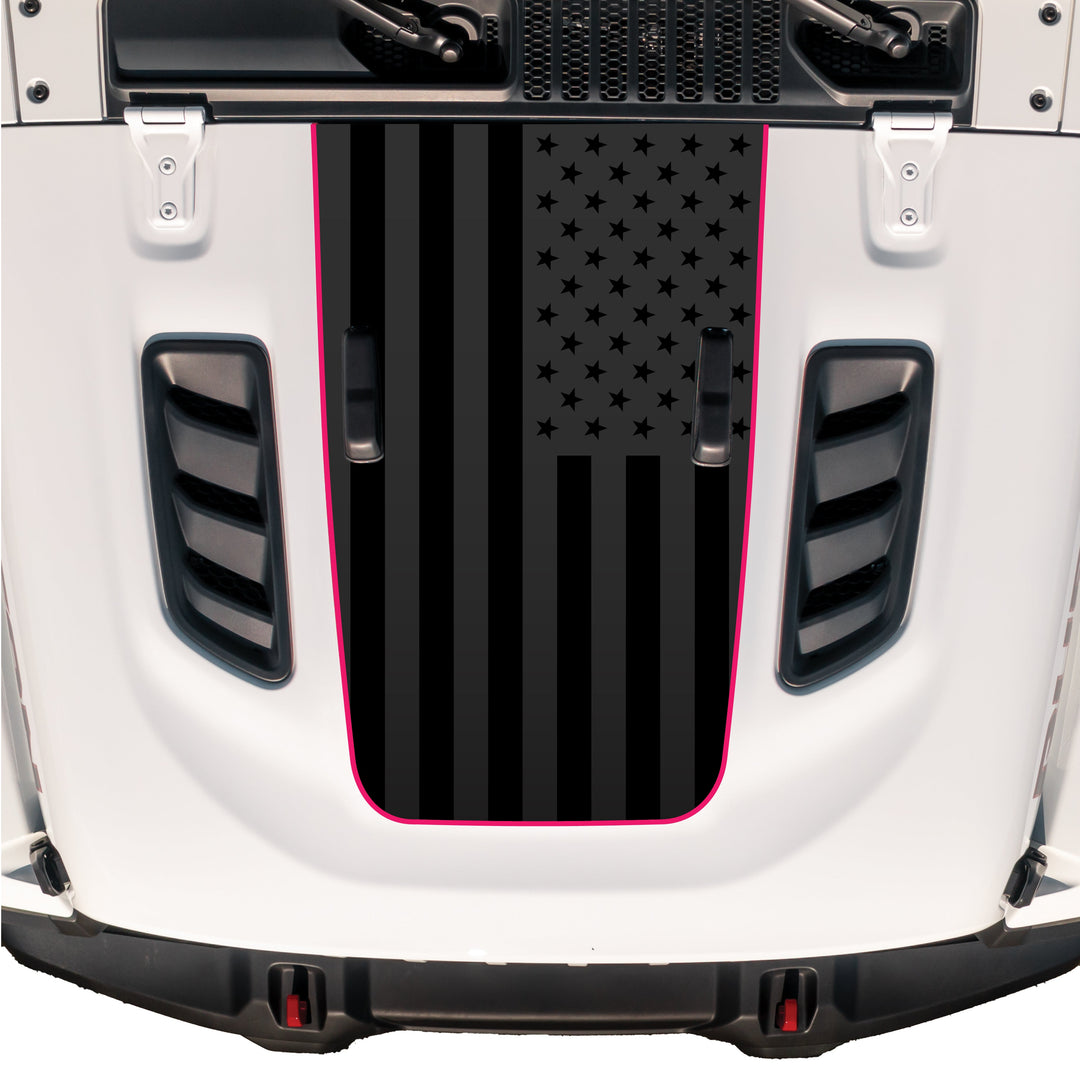 Hood Graphic for RUBICON | Black Flag - fits Wrangler JL & Gladiator JT